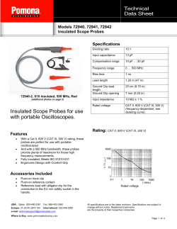 Insulated Scope Probes for use with portable Oscilloscopes.