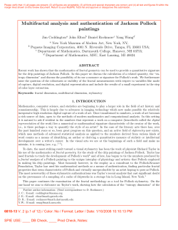 Multifractal analysis and authentication of Jackson Pollock paintings