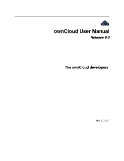 ownCloud User Manual - ownCloud documentation