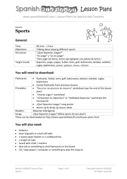 Sports - Spanish Kid Stuff