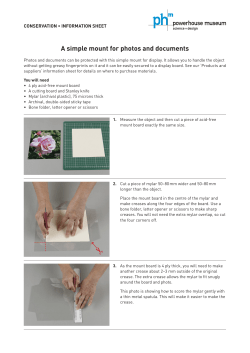 A simple mount for photos and documents