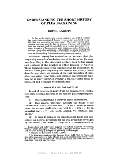of plea bargaining