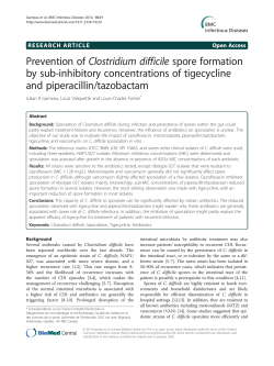 Prevention of Clostridium difficile spore formation