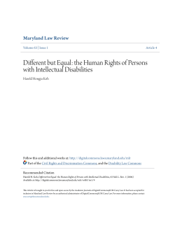 the Human Rights of Persons with Intellectual Disabilities