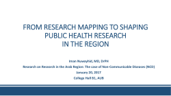 From Research mapping To Shaping Public Health Research in the