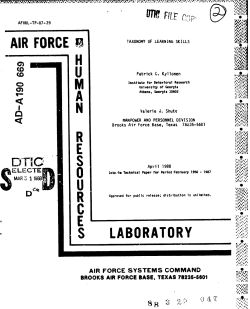 Taxonomy of learning skills