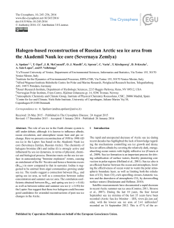 Halogen-based reconstruction of Russian Arctic