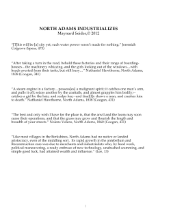 N. Adams Industrializes - Farewell to Factory Towns?