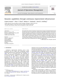 Dynamic capabilities through continuous improvement