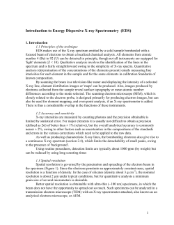 Introduction to Energy Dispersive X