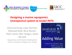 Designing a marine aquaponics (maraponics) system to model IMTA