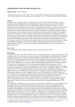 Quantification of the German nitrogen cycle