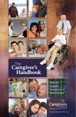Caregiver`s Handbook - Caregivers Nova Scotia