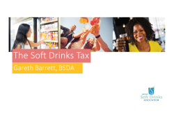 The Soft Drinks Tax - BSDA