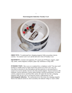 Electromagnetic Induction: Faraday`s Law
