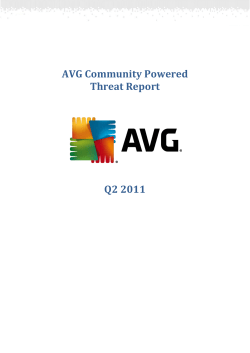 AVG Community Powered Threat Report &ndash; Q2 2011