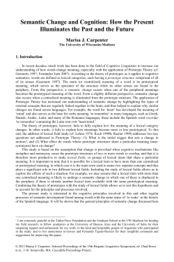 Semantic Change and Cognition - Cascadilla Proceedings Project