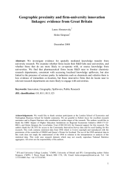 Geographic proximity and firm-university innovation linkages