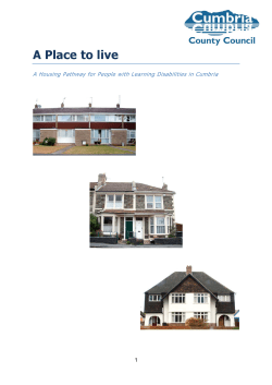 A Place to live - Cumbria County Council