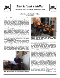 March - PEI Fiddlers Society