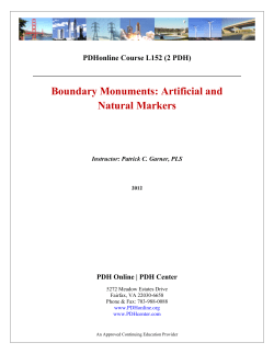 Boundary Monuments: Artificial and Natural Markers