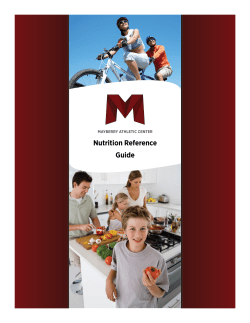 Nutrition Reference Guide - Mayberry Athletic Center
