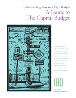 A Guide to The Capital Budget