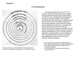 Placard 4 The Renaissance