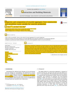 Properties and composition of recycled aggregates from