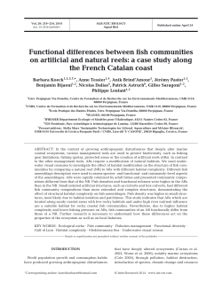 Functional differences between fish communities on artificial and