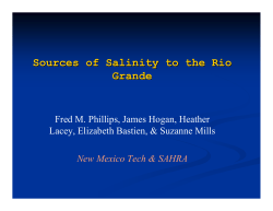 Sources of Salinity to the Rio Grande