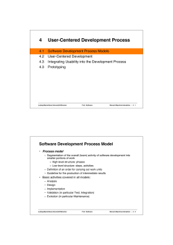 4 User-Centered Development Process