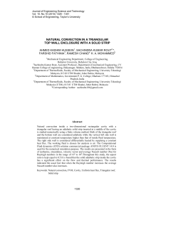 natural convection in a triangular top wall enclosure with a