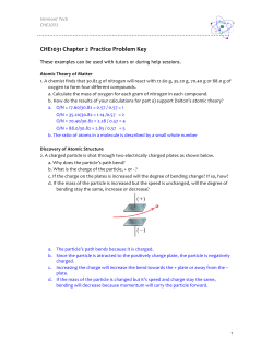 CHE1031 Ch 2 Practice Problem Key
