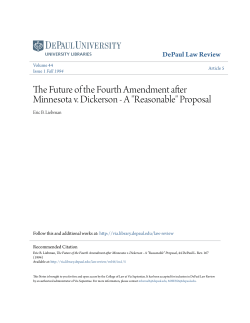 The Future of the Fourth Amendment after Minnesota v. Dickerson