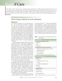 Point of Care. How do I manage a suspected oral vascular