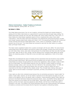 History Commentary - Indian Treaties as Contracts