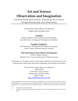 Art and Science/Observation and Imagination