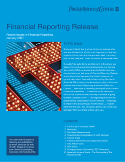 Financial Reporting Release