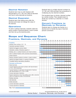 Fractions, Decimals and Percents - McGraw