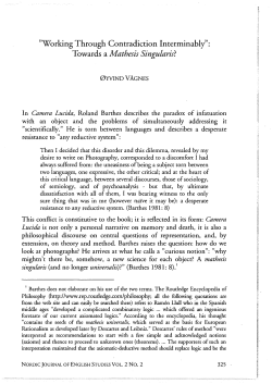 Towards a Mathesis Singularis?