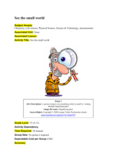 See the small world - GK-12 Program at the University of Houston
