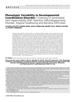 Phenotypic variability in developmental coordination disorder