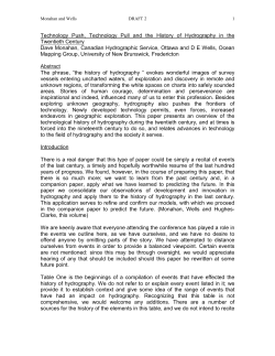 History of Hydrography - Ocean Mapping Group