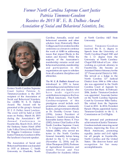 Patricia Timmons-Goodson - Association of Social and Behavioral