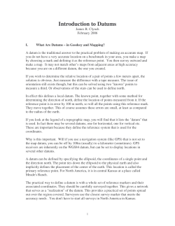 Introduction to Datums - James R. Clynch GPS Geodesy Geophysics