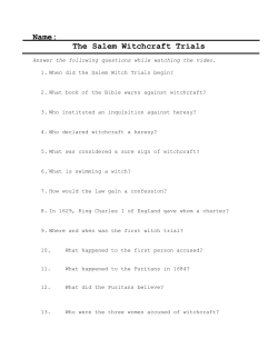 The Salem Witch Trials