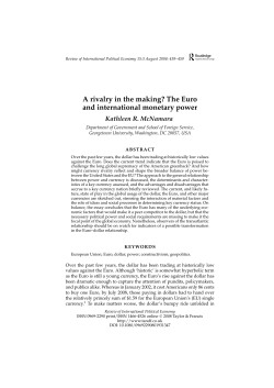 A rivalry in the making? The Euro and international