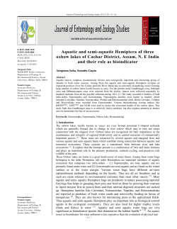 Aquatic and semi-aquatic Hemiptera of three oxbow lakes of Cachar