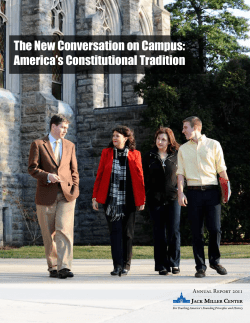 The New Conversation on Campus: America`s Constitutional Tradition